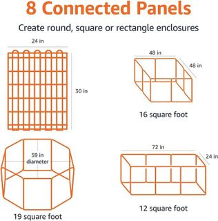 No. 4 - Octagonal Foldable Metal Exercise Pet Play Pen - 3