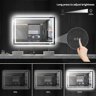 No. 4 - LOAAO LED Bathroom Mirror with Lights - 3