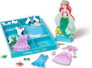 No. 1 - Disney Ariel Magnetic Dress-Up Wooden Doll - 4