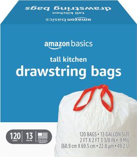 No. 4 - Amazon Basics Tall Kitchen Drawstring Trash Bags - 1