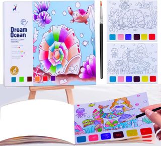 No. 7 - JUNQIU Watercolor Coloring Books for Kids Ages 4-8 - 1