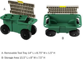 No. 7 - Pure Garden Garden Cart with Seat and Wheels - 3