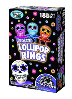 No. 8 - Halloween Day of the Dead Sugar Skull Lollipop Rings - 2