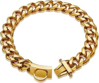 No. 10 - Gold Dog Chain Collar - 1