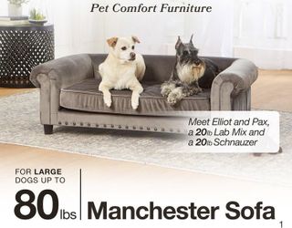 No. 7 - Enchanted Home Pet Co2786-16Gry Manchester Velvet Tufted Pet Sofa - 2