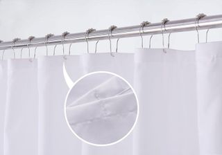 No. 9 - N&Y HOME Fabric Shower Curtain Liner Solid White - 3