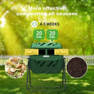 No. 2 - Compost Tumbler Bin Composter Dual Chamber 43 Gallon - 4