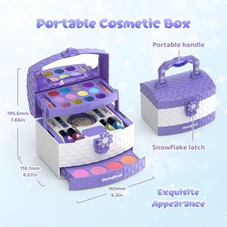 No. 2 - PERRYHOME Frozen Themed Girl's Makeup Kit - 3