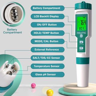 No. 1 - Pool Salt Tester ORAPXI pH and Salt Meter - 2