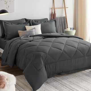 No. 4 - CozyLux Queen Bed in a Bag 7-Pieces Comforter Sets - 3