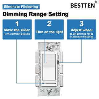 No. 7 - [2 Pack] BESTTEN Dimmer Light Switch - 4