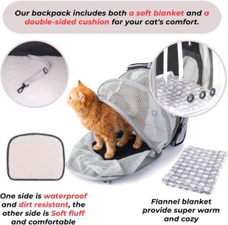 No. 3 - Lollimeow Bubble Expandable Cat Backpack Pet Travel Carrier - 2