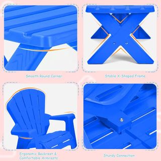 No. 7 - Costzon Kids' Outdoor Table & Chair Set - 4