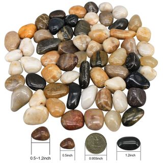 No. 1 - Virekm River Rocks Decorative Ornamental Pebbles Garden Landscaping Stones Gravel Filler - 2