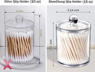 No. 3 - SheeChung 15 Oz Qtip Dispenser Apothecary Jars - 4
