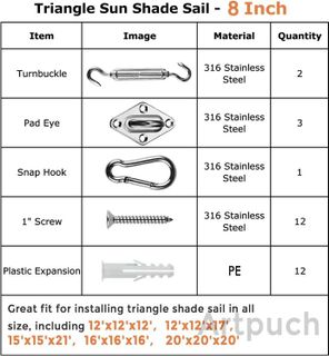 No. 8 - Artpuch Shade Sail Hardware - 4