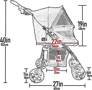 No. 4 - No-Zip Happy Trails Lite Pet Stroller - 4