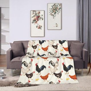 No. 3 - Cute Chicken Printed Blanket - 1