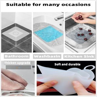 No. 8 - MAOYONG Tub Stopper Silicone Floor Drain Anti-Odor Mat - 2