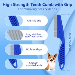 No. 2 - FUYIHGL Cat Dog Flea Combs - 2