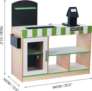 No. 10 - Teamson Kids Cashier Austin Interactive Wooden Play Market Stand - 5