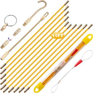 No. 10 - Boeray 11' Fiberglass Running Electrical Wire Cable Pulling Fish Tape Kit - 1