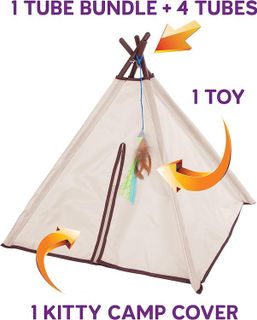 No. 8 - SmartyKat Kitty Camp Crinkle Cat Tent Hideaway - 4