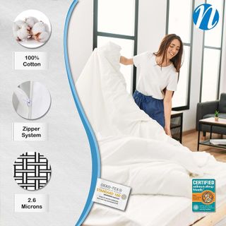 No. 5 - Premium 100% Cotton Duvet Comforter Protector - 3