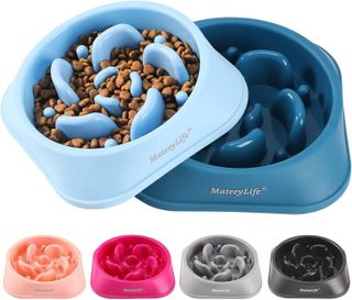 No. 7 - MateeyLife Slow Feeder Dog Bowls 2PCS - 1