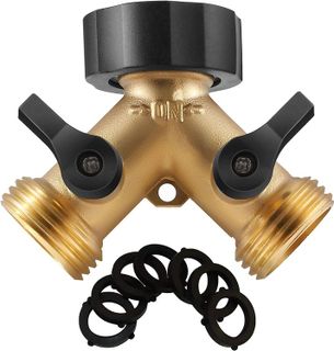 No. 7 - IPOW Solid Brass Y Valve Garden Hose Connector Splitter - 1