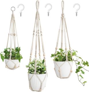 No. 4 - Mkono 3 Pack Macrame Plant Hangers - 1