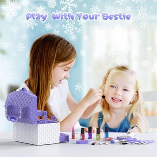No. 2 - PERRYHOME Frozen Themed Girl's Makeup Kit - 5
