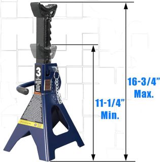 No. 10 - TCE 3 Ton Capacity Double Locking Steel Jack Stands - 2