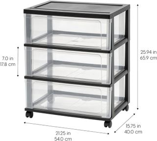 No. 2 - IRIS Plastic 3 Drawer Storage Cart - 3