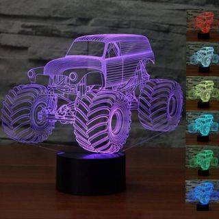 No. 2 - 3D Illusion Lamp Night Light Monster Truck - 2