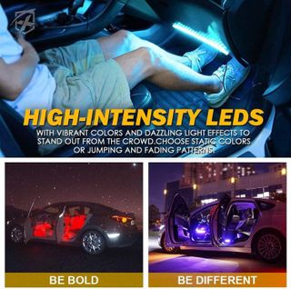 No. 10 - Xprite RGB LED Car Interior Bluetooth Light Strips - 4