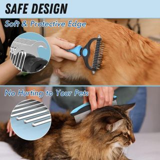 No. 10 - Docrok Dog Grooming Brush and Metal Comb - 4