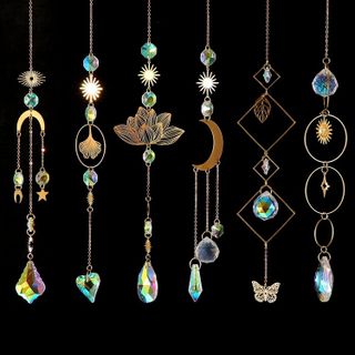 No. 4 - 6Pieces Colorful Crystals Suncatcher Hanging for Window - 4