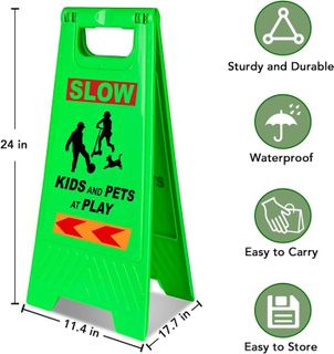 No. 7 - XPCARE 4Pack Kids Playing Street Safety Sign - 5