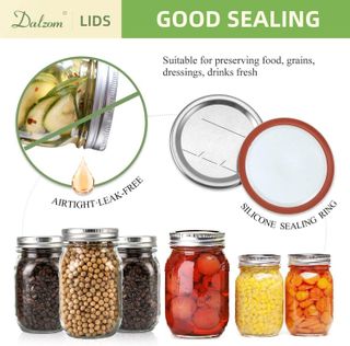 No. 4 - Dalzom® 48Pcs Canning Lids with Rings Regular Mouth - 2