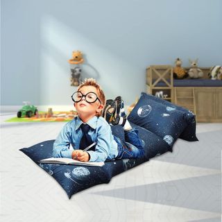 No. 4 - Mengersi Galaxy Kids Floor Pillow Cover - 2