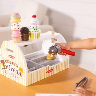 No. 4 - Melissa & Doug Wooden Scoop and Serve Ice Cream Counter - 5