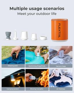 No. 4 - FLEXTAILGEAR Portable Air Pump with Camping Lantern - 2