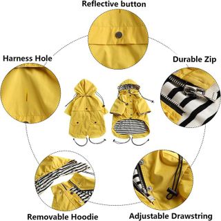 No. 4 - Morezi Dog Zip Up Dog Raincoat - 3