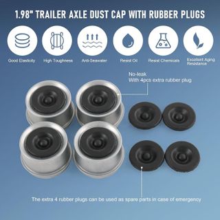 No. 5 - Trailer Axle Dust Cap Cup Grease Cover Hub - 4
