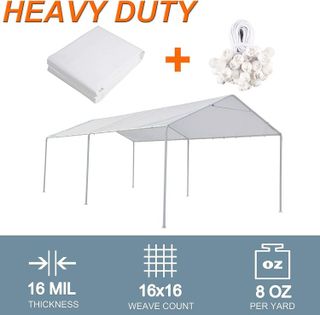 No. 3 - Thanaddo 10 x 20 Ft Carport Replacement Canopy Cover - 3