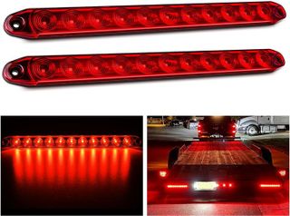 No. 10 - Nilight 2PCS 16Inch 11 LED Red Trailer Light Bar - 1