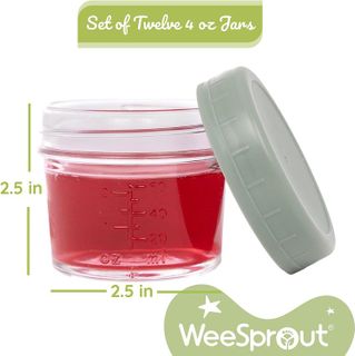 No. 5 - WeeSprout Glass Baby Food Storage Jars - 4
