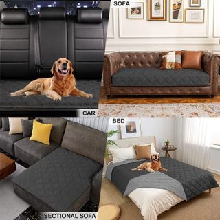 No. 3 - SUNNYTEX Waterproof & Reversible Dog Bed Cover - 5