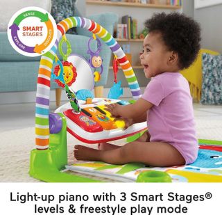 No. 2 - Fisher-Price Baby Playmat Deluxe Kick & Play Piano Gym - 4